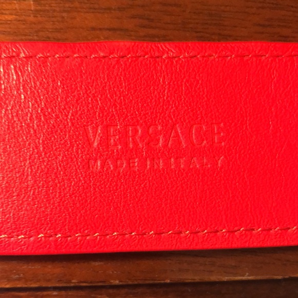 Versace red Medusa belt made in Italy - Picture 5 of 7